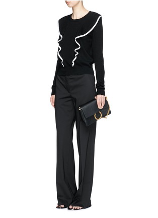 Figure View - Click To Enlarge - CHLOÉ - Ruffle cashmere-cotton sweater