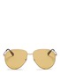 Main View - Click To Enlarge - GUCCI - Metal aviator sunglasses