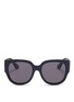 Main View - Click To Enlarge - GUCCI - Interlocking logo temple oversized acetate round sunglasses