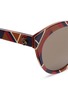 Detail View - Click To Enlarge - GUCCI - Chevron print acetate oversized cat eye sunglasses
