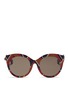 Main View - Click To Enlarge - GUCCI - Chevron print acetate oversized cat eye sunglasses