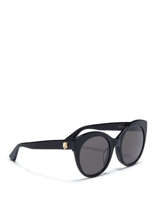 Figure View - Click To Enlarge - GUCCI - Oversized cat eye acetate sunglasses