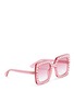 Figure View - Click To Enlarge - GUCCI - Jewelled oversized square acetate sunglasses