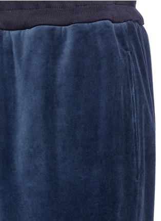 Detail View - Click To Enlarge - 3.1 PHILLIP LIM - Jersey underlay velour sweat shorts