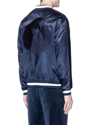 Back View - Click To Enlarge - 3.1 PHILLIP LIM - Eagle embroidered reversible satin souvenir jacket