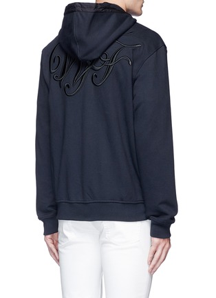 Back View - Click To Enlarge - 3.1 PHILLIP LIM - 'WTF' embroidered zip hoodie