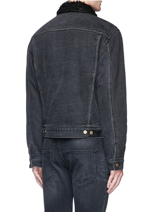 Back View - Click To Enlarge - 3.1 PHILLIP LIM - Faux shearling collar denim jacket