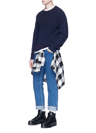 Figure View - Click To Enlarge - 3.1 PHILLIP LIM - Contrast trim chenille sweater