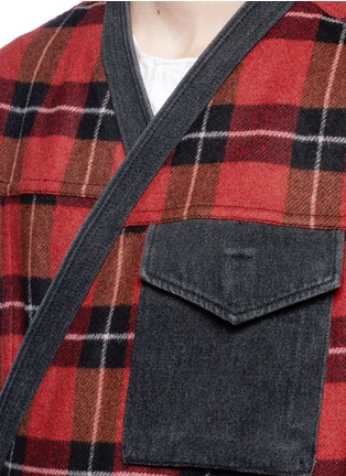 Detail View - Click To Enlarge - 3.1 PHILLIP LIM - Check plaid melton kimono jacket