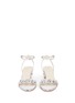 Front View - Click To Enlarge - FRANCES VALENTINE - 'Beatrix' strass scalloped band leather sandals
