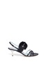 Main View - Click To Enlarge - FRANCES VALENTINE - 'Lisette' mink fur buckle leather sandals