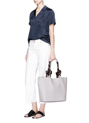Figure View - Click To Enlarge - REBECCA MINKOFF - Climbing rope handle pebbled leather tote