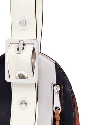  - REBECCA MINKOFF - 'Hook Up Museum' stripe leather wristlet bag