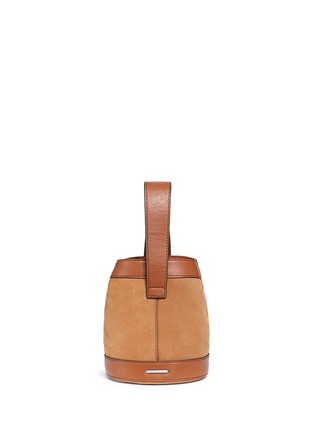 Detail View - Click To Enlarge - REBECCA MINKOFF - 'Mission' mini stud leather bucket bag