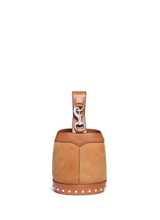 Main View - Click To Enlarge - REBECCA MINKOFF - 'Mission' mini stud leather bucket bag