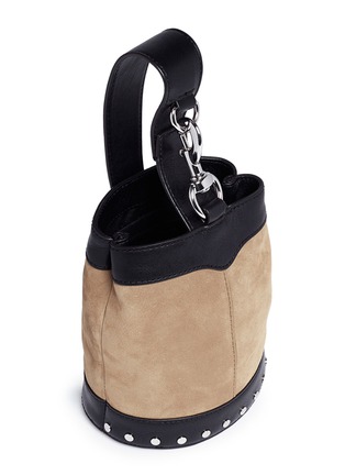  - REBECCA MINKOFF - 'Mission' stud mini leather bucket bag