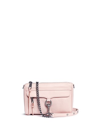 Main View - Click To Enlarge - REBECCA MINKOFF - 'M.A.C.' curb chain mini leather crossbody bag