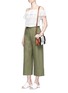 Figure View - Click To Enlarge - REBECCA MINKOFF - 'Hook Up' small stripe leather crossbody bag