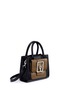 Detail View - Click To Enlarge - REBECCA MINKOFF - 'Hook Up' buckle colourblock mini leather tote