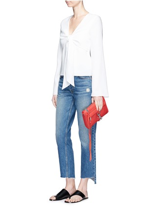 Front View - Click To Enlarge - REBECCA MINKOFF - 'M.A.C.' climbing rope strap mini leather crossbody bag