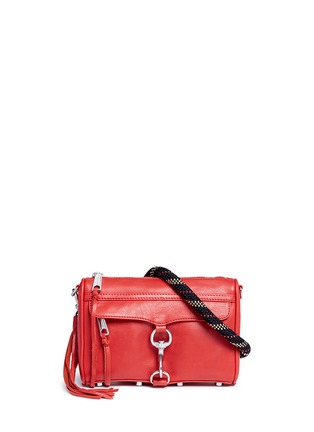 Main View - Click To Enlarge - REBECCA MINKOFF - 'M.A.C.' climbing rope strap mini leather crossbody bag