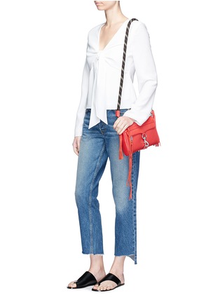 Figure View - Click To Enlarge - REBECCA MINKOFF - 'M.A.C.' climbing rope strap mini leather crossbody bag