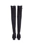 Back View - Click To Enlarge - STUART WEITZMAN - 'Hiline' stretch suede thigh high boots