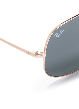 Detail View - Click To Enlarge - RAY-BAN - 'General' metal square aviator sunglasses