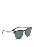 Figure View - Click To Enlarge - RAY-BAN - 'Blaze Clubmaster' metal sunglasses