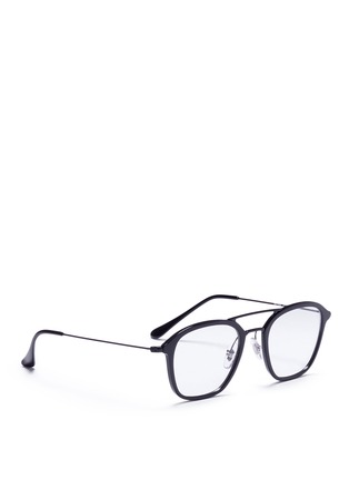 Figure View - Click To Enlarge - RAY-BAN - 'RX7098' square acetate optical glasses