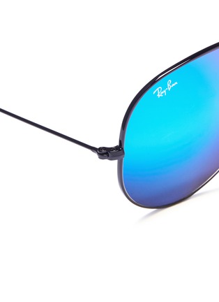 Detail View - Click To Enlarge - RAY-BAN - 'Aviator Large Metal' gradient mirror sunglasses