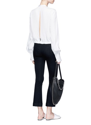 Figure View - Click To Enlarge - HELMUT LANG - Drawstring cut out back shirt
