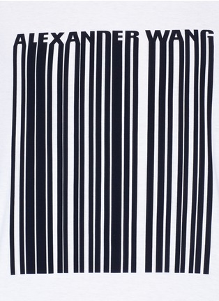 Detail View - Click To Enlarge - ALEXANDER WANG - Barcode logo print long sleeve T-shirt