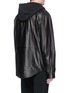 Back View - Click To Enlarge - ALEXANDER WANG - French terry hood lambskin leather jacket