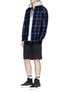Figure View - Click To Enlarge - ALEXANDER WANG - Tartan plaid wool twill shirt