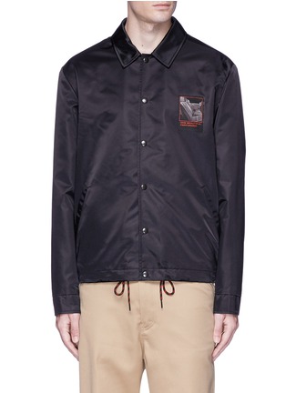 Main View - Click To Enlarge - ALEXANDER WANG - 'Slow and Steady' print padded coach jacket