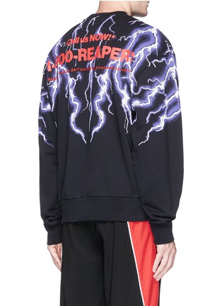 Back View - Click To Enlarge - ALEXANDER WANG - Graphic patch lightning print sweatshirt