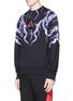 Front View - Click To Enlarge - ALEXANDER WANG - Graphic patch lightning print sweatshirt