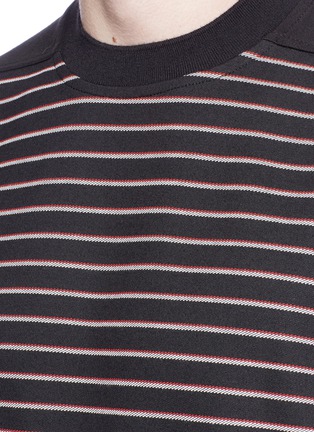 Detail View - Click To Enlarge - ALEXANDER WANG - Stripe twill long sleeve T-shirt