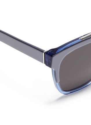 Detail View - Click To Enlarge - SUPER - 'Akin Lamina' metal bridge acetate square sunglasses