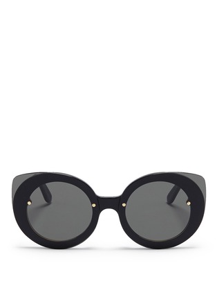 Main View - Click To Enlarge - SUPER - 'Rita' mounted cat eye acetate sunglasses