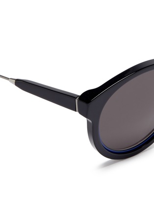 Detail View - Click To Enlarge - SUPER - 'Panamá Impero Blu' round sunglasses