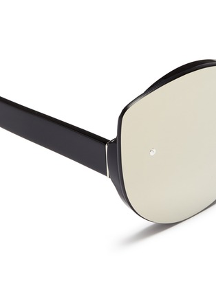 Detail View - Click To Enlarge - SUPER - 'Rita' mounted cat eye mirror sunglasses