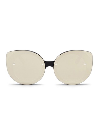 Main View - Click To Enlarge - SUPER - 'Rita' mounted cat eye mirror sunglasses