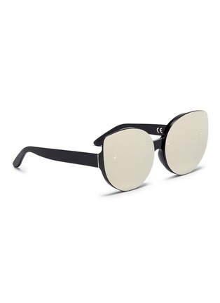Figure View - Click To Enlarge - SUPER - 'Rita' mounted cat eye mirror sunglasses