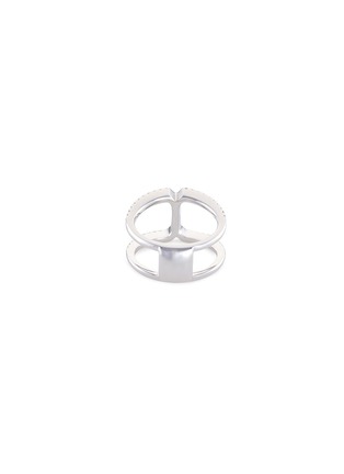 Figure View - Click To Enlarge - LC COLLECTION JEWELLERY - 'Art Deco' diamond 18k white gold cutout ring