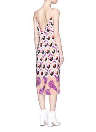 Back View - Click To Enlarge - DRIES VAN NOTEN - 'Deminga' geometric print silk crepe dress