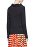Back View - Click To Enlarge - DRIES VAN NOTEN - 'Halko' asymmetric neck ribbed overlay T-shirt