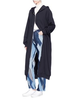 Figure View - Click To Enlarge - DRIES VAN NOTEN - 'Hillius' French terry long zip hoodie