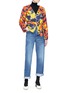 Figure View - Click To Enlarge - DRIES VAN NOTEN - 'Volosa' belted stripe floral print wool blend jacket